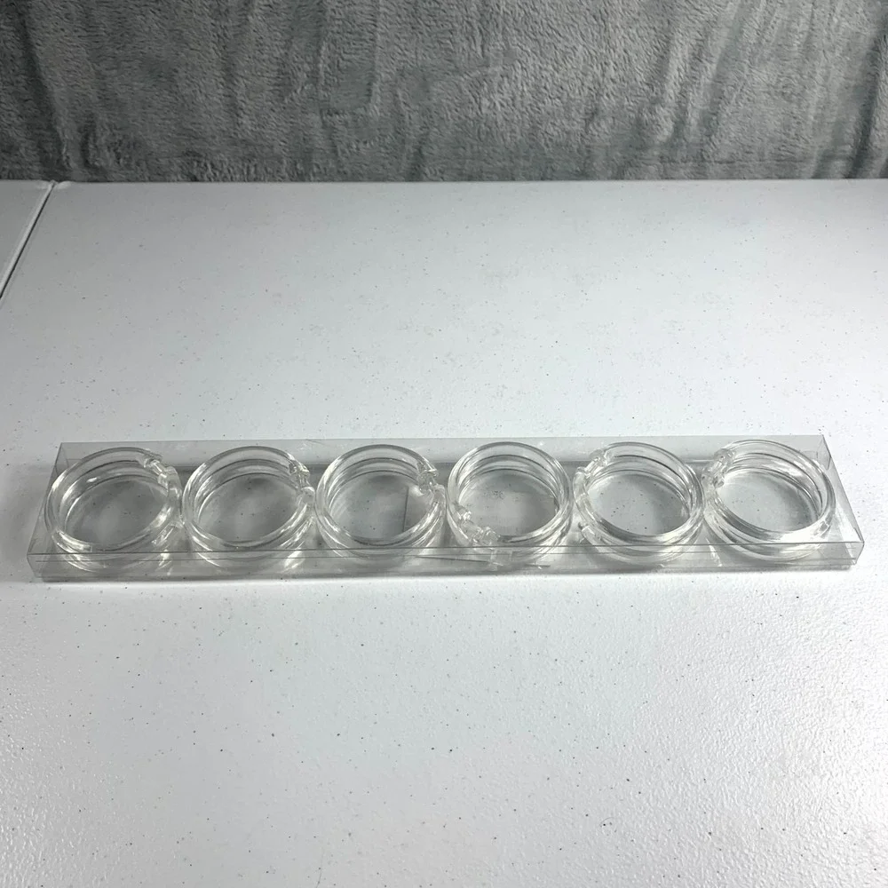 Clear Plastic Shower Curtain Rings Hooks Snap Close‎ For Bathroom - Set of 12
